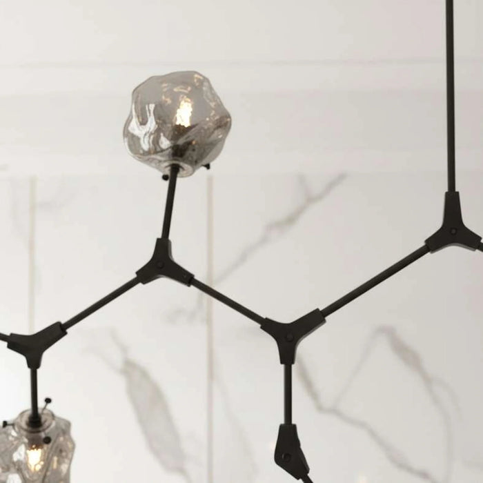 Rubix 7-Light G9 Glass Pendant Lamp 149X85X95Cm - Black