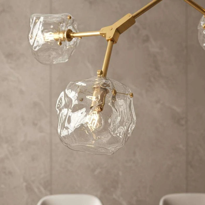 Rubix 7-Light G9 Glass Pendant Lamp 149X85X95Cm - Gold