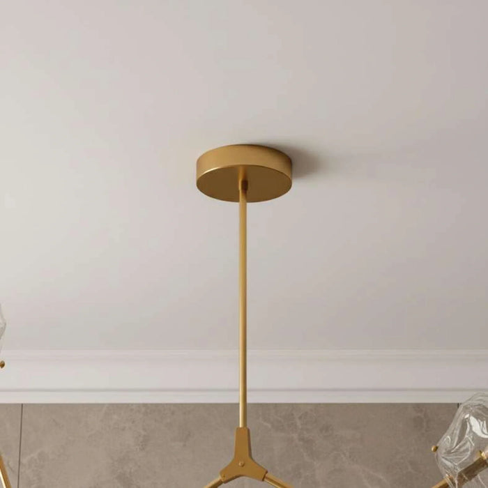 Rubix 7-Light G9 Glass Pendant Lamp 149X85X95Cm - Gold