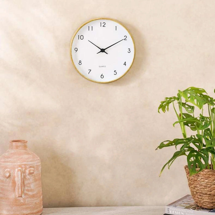 Rusell Wall Clock Dia 25Cm - Natural Pan Home
