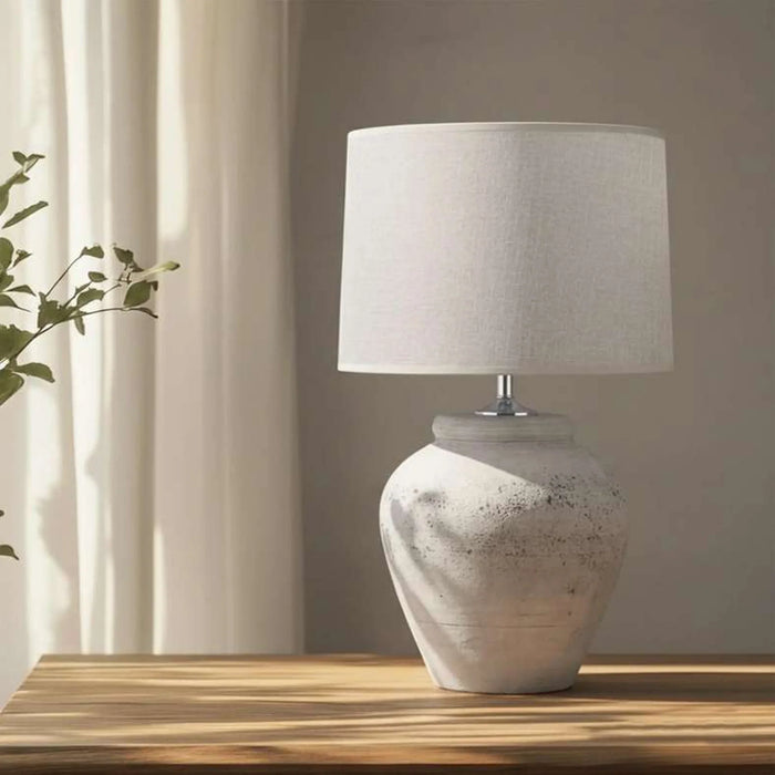 Rushdale E27 Ceramic Table Lamp 38X62Cm - Grey