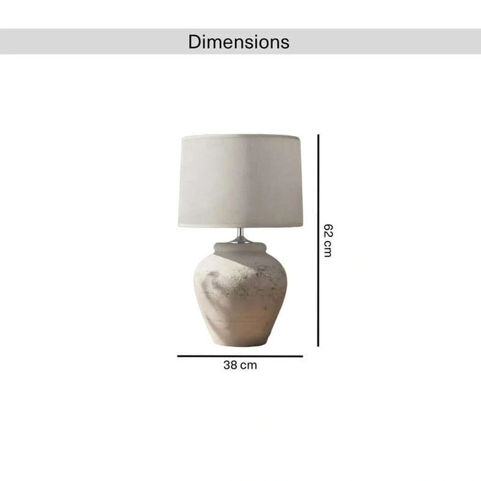 Rushdale E27 Ceramic Table Lamp 38X62Cm - Grey