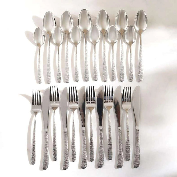 Rylee 24-Piece Cutlery Set -Chrome Pan Home