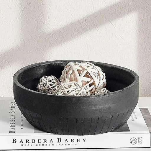 Sable Terracotta Decor Bowl 23X23X7Cm - Black Pan Home