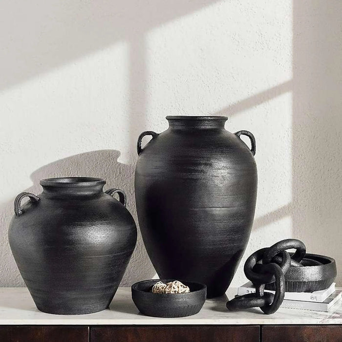 Sable Terracotta Decor Bowl 23X23X7Cm - Black Pan Home