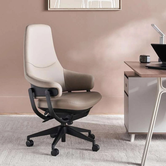 Saddle Task High Back Office Chair - Light Brown
