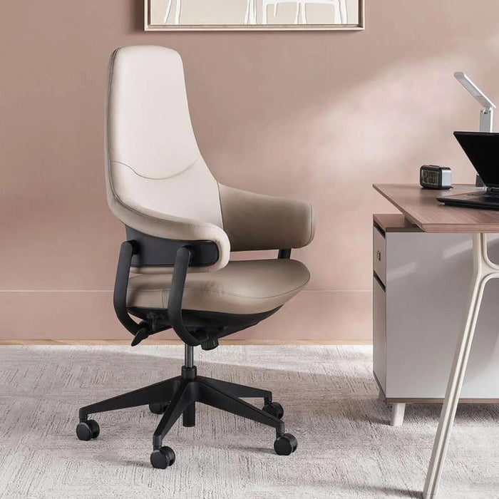 Saddle Task High Back Office Chair - Light Brown