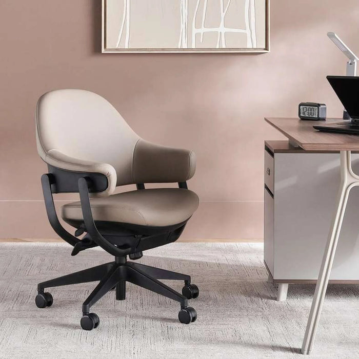 Saddle Task Low Back Office Chair - Light Brown