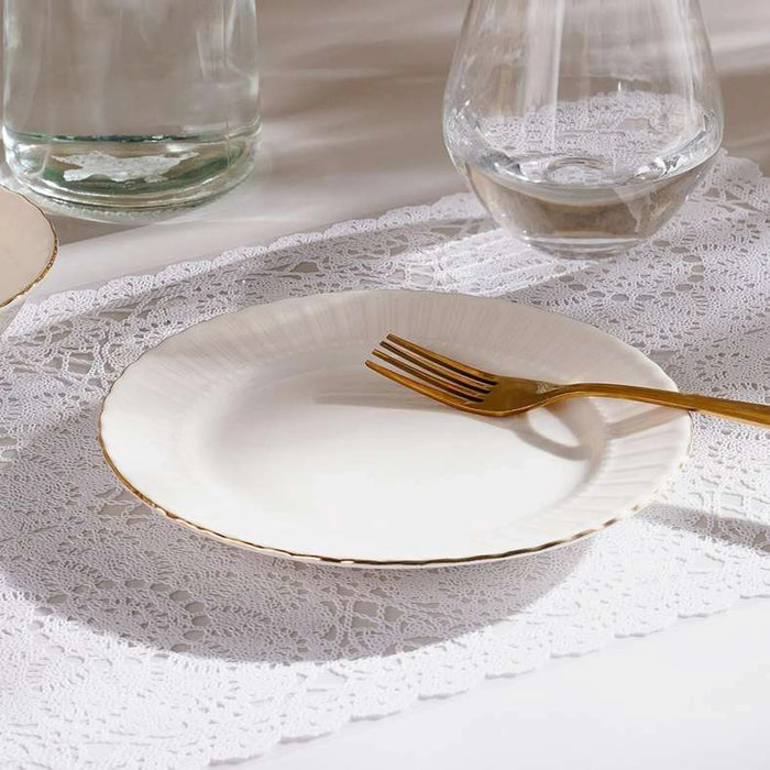 Safir Porcelain Side Plate Dia19Cm -White