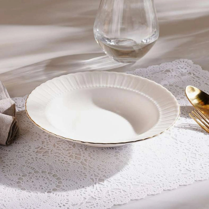Safir Porcelain Soup Plate Dia20.5Cm -White