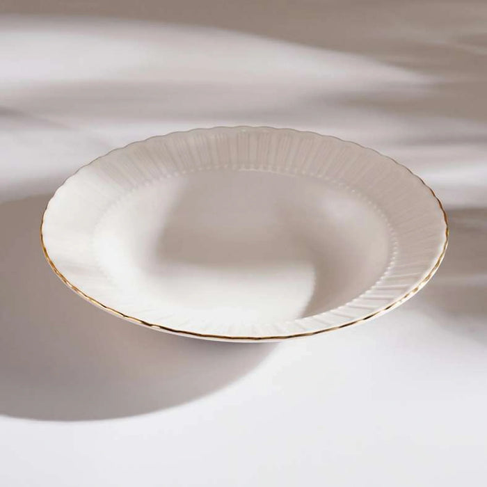 Safir Porcelain Soup Plate Dia20.5Cm -White