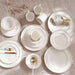 Safiya 16-Piece New Bone China Dinner Set -White Pan Home