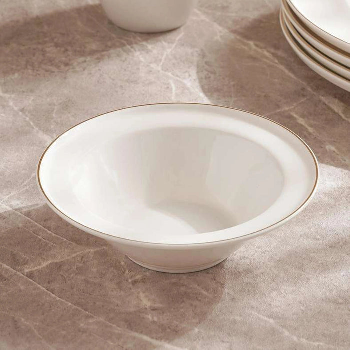 Safiya 16-Piece New Bone China Dinner Set -White Pan Home