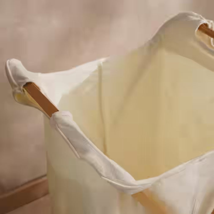 Safiyah Bamboo Frame Laundry Hamper 46X38X66Cm - Natural