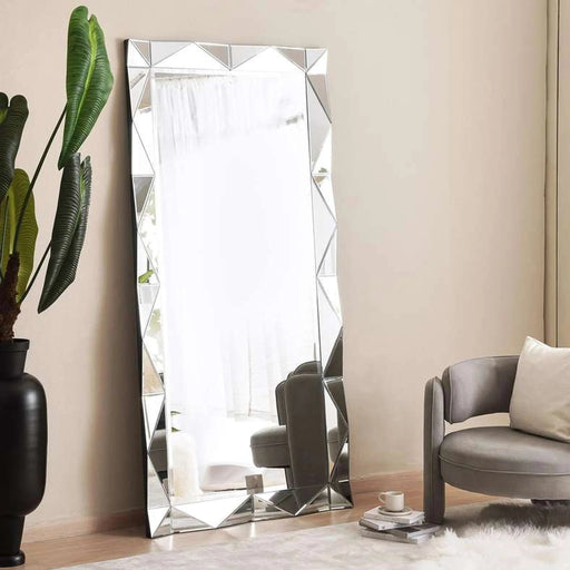 Saleen Floor Mirror 110X220Cm - Silver Pan Home