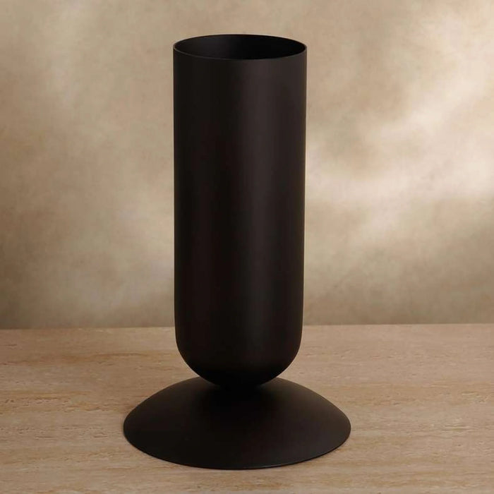 Salvador Metal Cylindrical Shape Vase 12.5X12.5X24Cm- Bronze