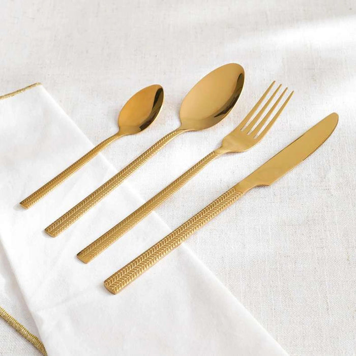 Sama 16-Piece Cutlery Set -Gold Pan Home