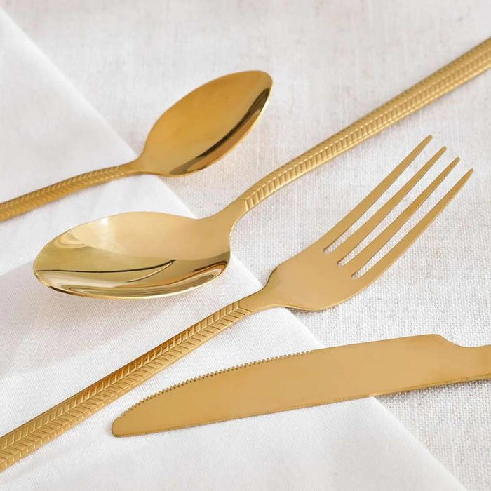 Sama 16-Piece Cutlery Set -Gold Pan Home