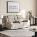Samwise 2 Seater Recliner Sofa Console With Cup Holder - Beige Pan Home