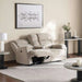 Samwise 2 Seater Recliner Sofa Console With Cup Holder - Beige Pan Home