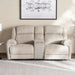 Samwise 2 Seater Recliner Sofa Console With Cup Holder - Beige Pan Home