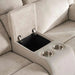 Samwise 2 Seater Recliner Sofa Console With Cup Holder - Beige Pan Home
