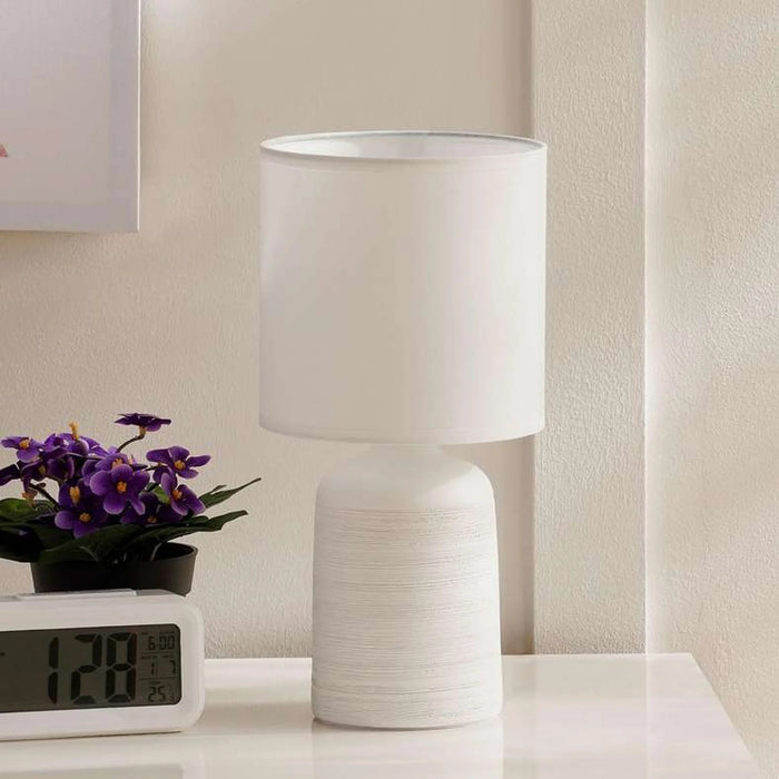 Sanada E14 Ceramic Table Lamp Dia 16X33Cm - White