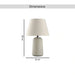 Sanada E27 Ceramic Table Lamp 25X39Cm - Beige Pan Home