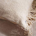 Sanctuary Linen Textured Fringed Cushion Cover - Off White Pan Home