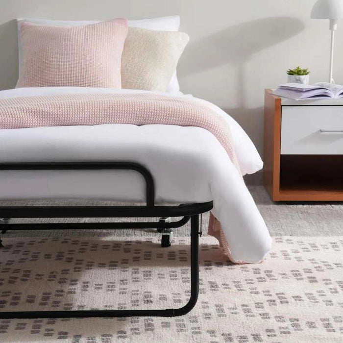 Sandler Folding Bed With Mattress - Black - Metal