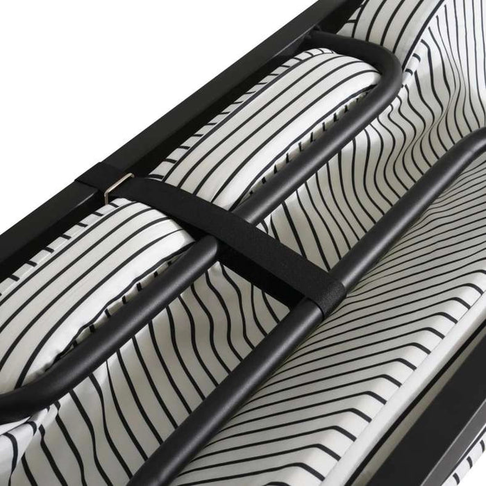 Sandler Folding Bed With Mattress - Black - Metal