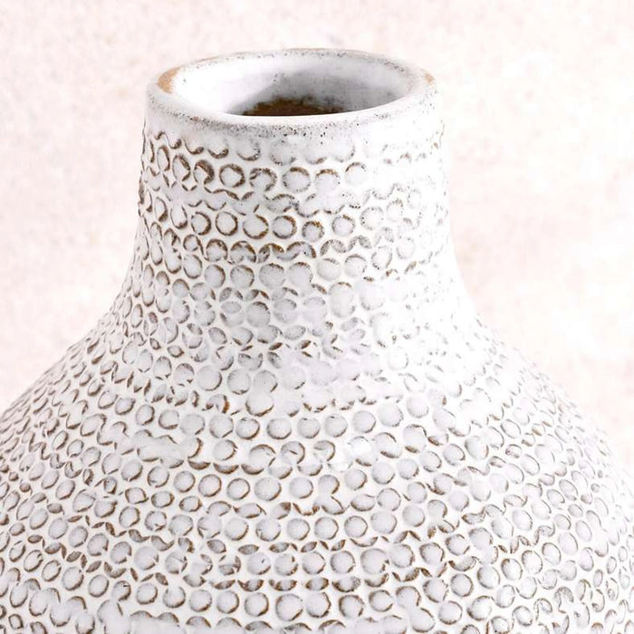 Sandrine Ceramic Vase 16X16X28Cm- White