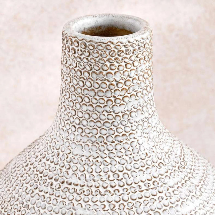 Sandrine Ceramic Vase 20X20X43Cm- White