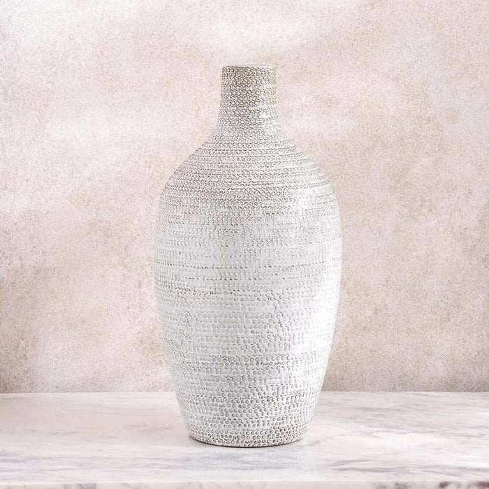 Sandrine Ceramic Vase 20X20X43Cm- White