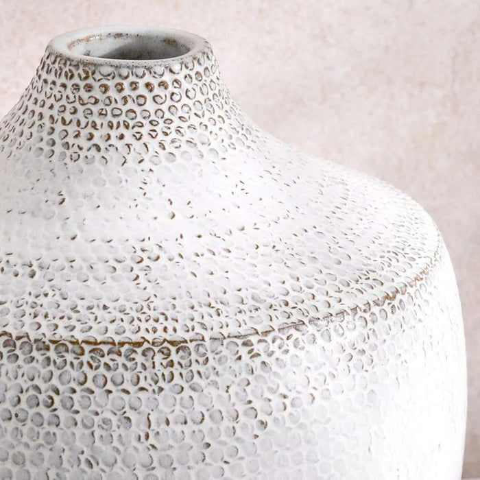 Sandrine Ceramic Vase 25X25X30Cm- White