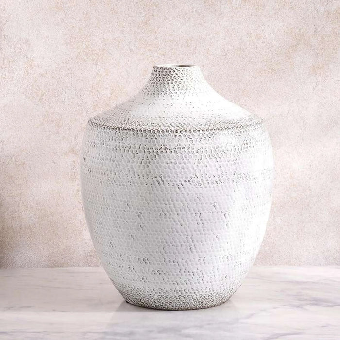 Sandrine Ceramic Vase 25X25X30Cm- White