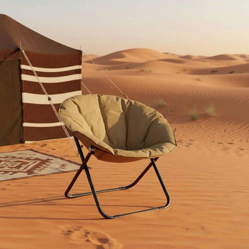 Sandsky Round Foldable Camping Chair - Brown Pan Home
