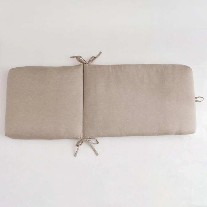 Sandstone Textured Water Repellant Outdoor Sun Lounger Seat Pad 43X114X5Cm - Taupe Pan Home