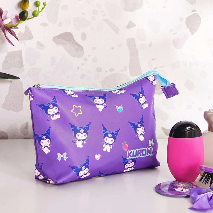 Sanrio Kuromi 3-Compartment Multipupose Case 25X7.5X15Cm-Purple