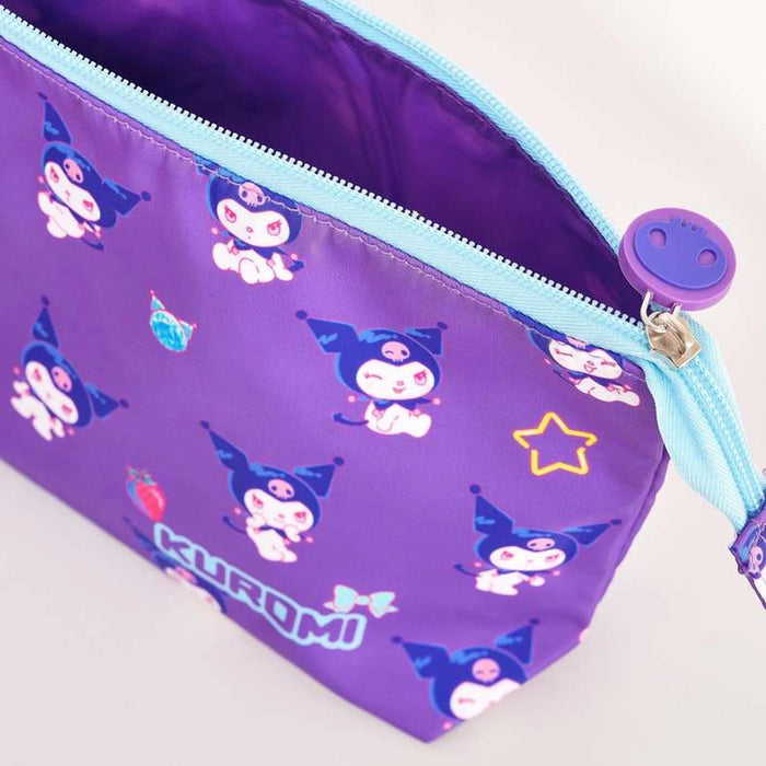 Sanrio Kuromi 3-Compartment Multipupose Case 25X7.5X15Cm-Purple