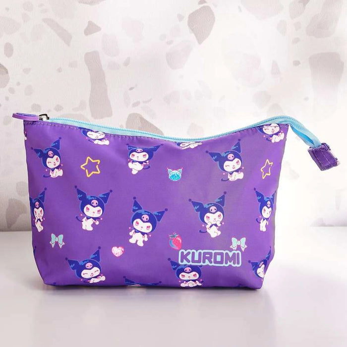 Sanrio Kuromi 3-Compartment Multipupose Case 25X7.5X15Cm-Purple