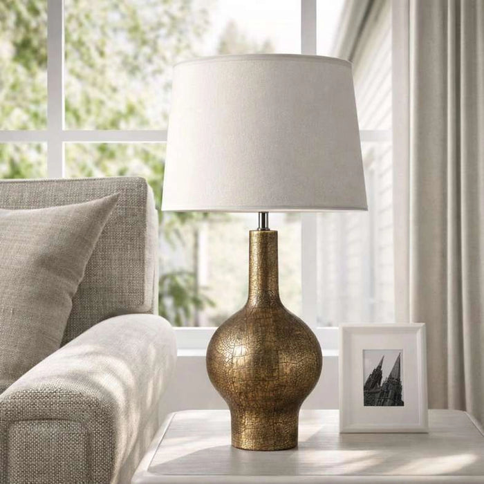Santiago E27 Polyresin Table Lamp 37X62Cm- Gold