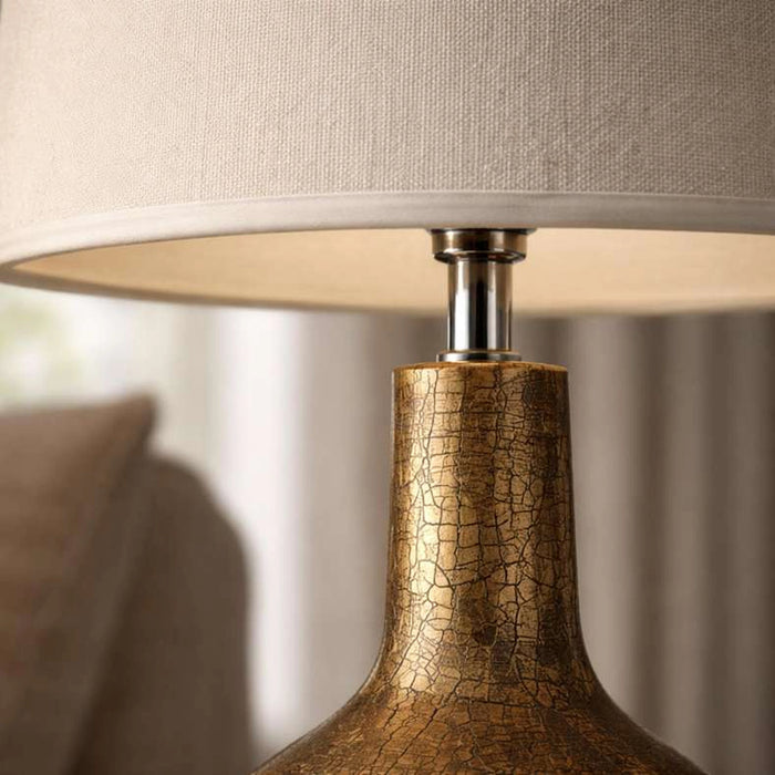 Santiago E27 Polyresin Table Lamp 37X62Cm- Gold