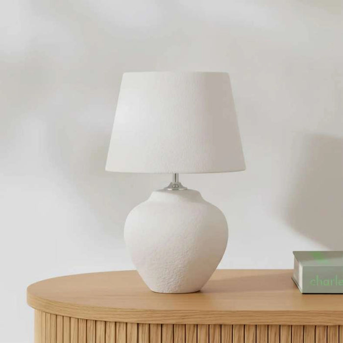 Sanvale E27 Ceramic Table Lamp 40X64Cm - White