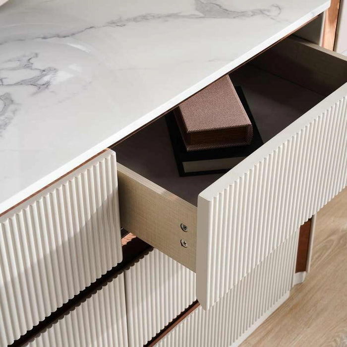 Sao Paulo Dresser And Mirror - Light Grey