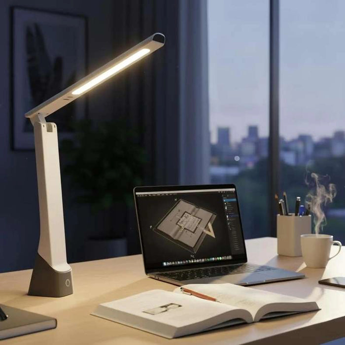 Sarabia Multi Function Rechargeable 8W Led Desk Lamp 5X6.6X26.5Cm - Grey