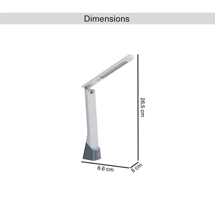 Sarabia Multi Function Rechargeable 8W Led Desk Lamp 5X6.6X26.5Cm - Grey