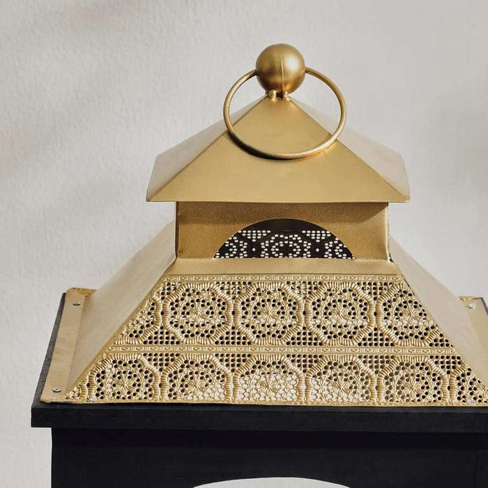 Sareyo Wooden Lantern 27X27X64.5Cm - Black