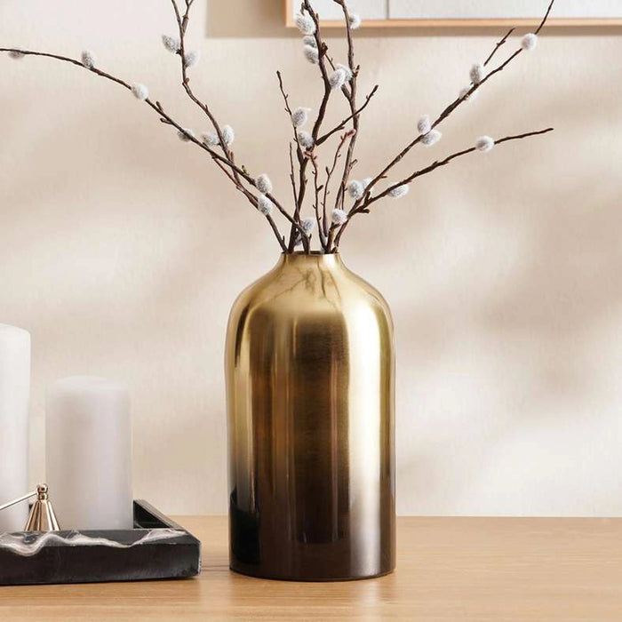 Sauve Metal Bottle Vase 11X11X21Cm - Black