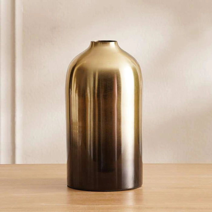 Sauve Metal Bottle Vase 11X11X21Cm - Black